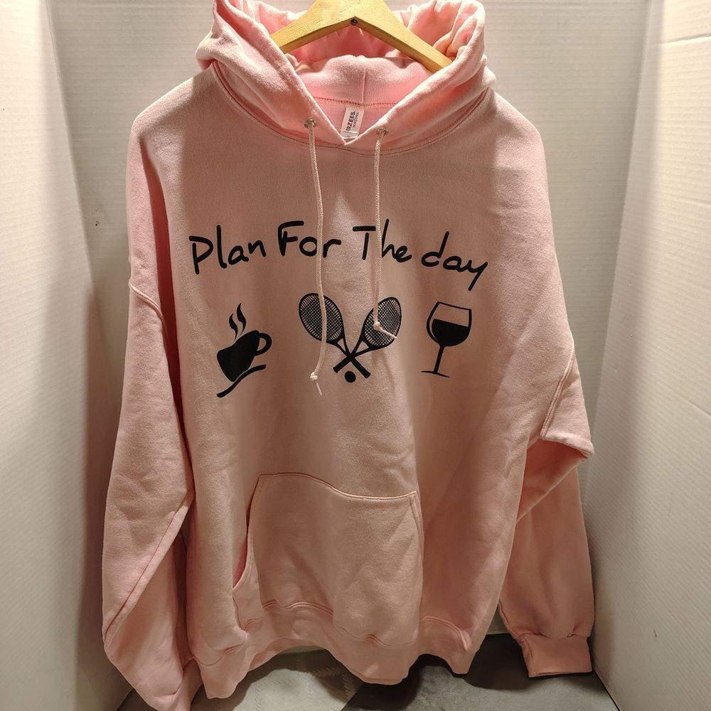 Jerzees Light Pink Tennis Sweatshirt Hoodie